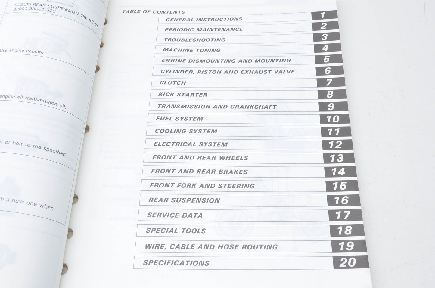 OEM Suzuki 99011-36E54-03A Owner's & Service Manual RM125Y 200