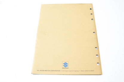 OEM Suzuki 99923-01862 1986-II GSX-R 750/R750R/1100 Technical Seminar Manual