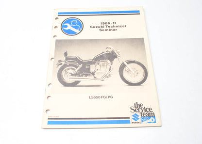 OEM Suzuki 99923-01862 1986-II LS650FG/PG Technical Seminar Manual NOS