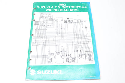 OEM Suzuki 99923-13921 1992 ATV/Motorcycle Wiring Diagram Manual
