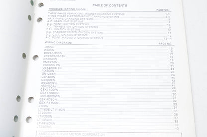 OEM Suzuki 99923-13921 1992 ATV/Motorcycle Wiring Diagram Manual