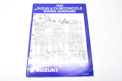 OEM Suzuki 99923-13931 1993 ATV & Motorcycle Wiring Diagram Manual NOS