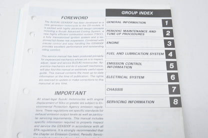 OEM Suzuki 99500-35020-03E GSX600F Service Manual