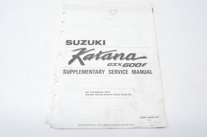 OEM Suzuki 99501-35040-03E Katana GSX600F Supplementary Service Manual