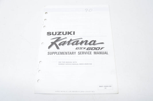 OEM Suzuki 99501-35050-03E Katana GSX600F Supplementary Service Manual