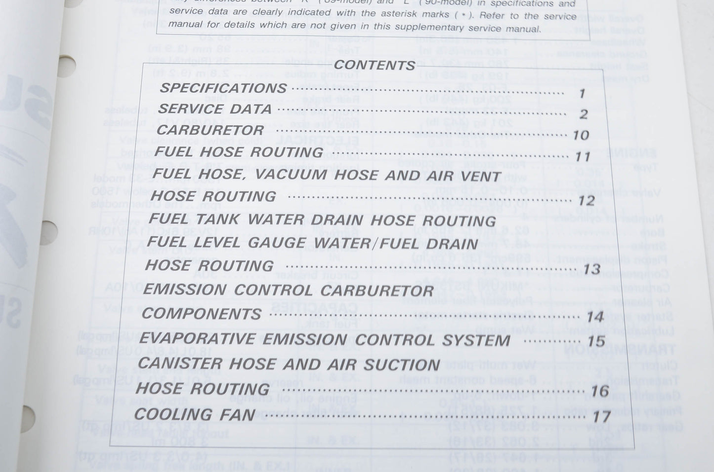 OEM Suzuki 99501-35050-03E Katana GSX600F Supplementary Service Manual