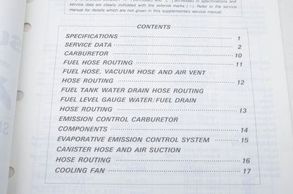 OEM Suzuki 99501-35050-03E Katana GSX600F Supplementary Service Manual