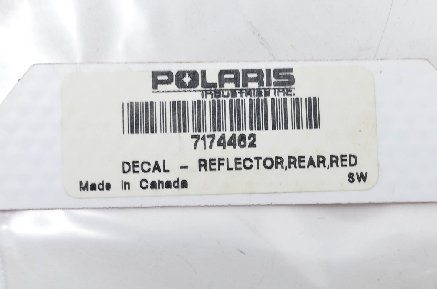 OEM Polaris 7174462 Red Rear Reflector Decal NOS
