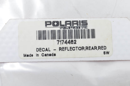 OEM Polaris 7174462 Red Rear Reflector Decal NOS