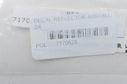 OEM Polaris 7170624 Right Hand Amber Reflector Decal NOS