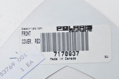 New OEM Polaris 2003 Predator Red Front Cover Decal NOS
