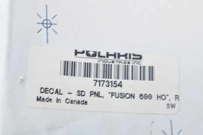 New OEM Polaris 2006 600 HO Fusion F/O Right Side Panel Decal NOS