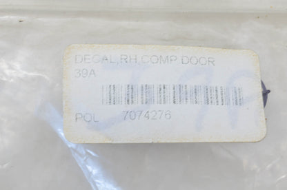 OEM Polaris 7074276 1994-1995 SL 650 IFS Xtra Right Door Decal NOS