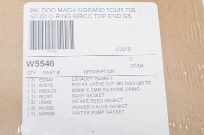 Cometic W5546 1997-2000 Mach 1/Grand Touring 700 Top End Gasket Kit NOS