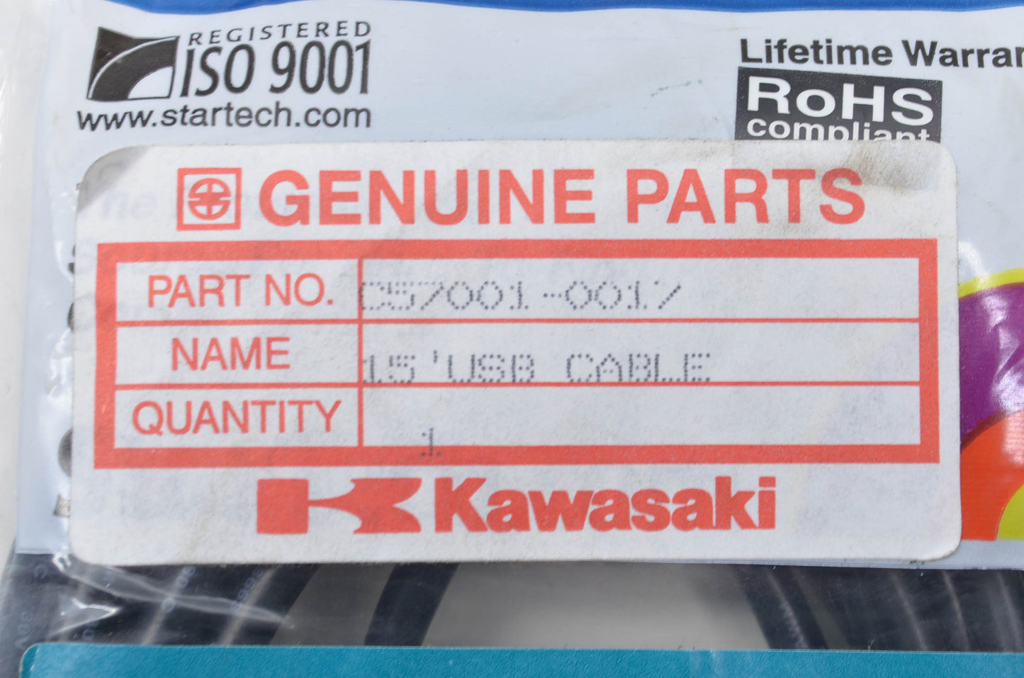 OEM Kawasaki C57001-0017 15 ft High Speed USB 2.0 Cable NOS