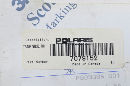 New OEM Polaris 2001 Scrambler 50 90 Right Tank Side Decal NOS