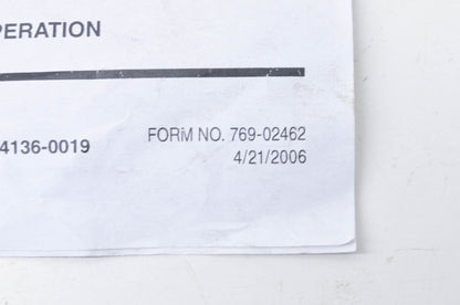 Cub Cadet Electrical Accessory Harness Model 39A-209-100 Operators Manual