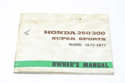 OEM Honda 250/350 Model CB72 & CB77 Owners Manual
