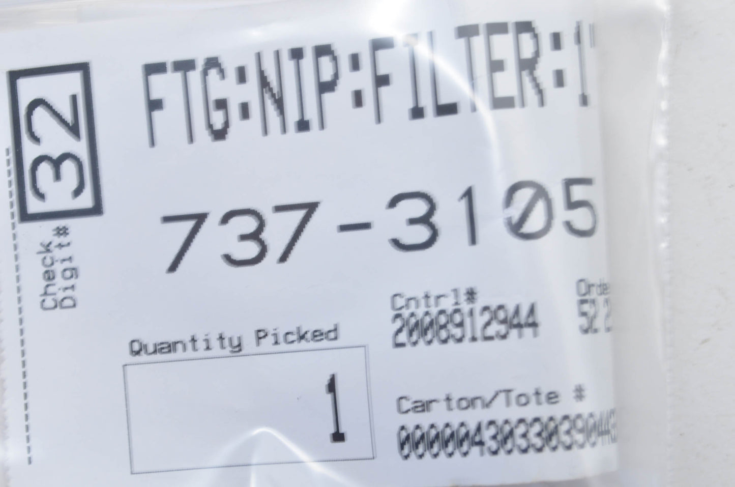 Filter Fitting NOS