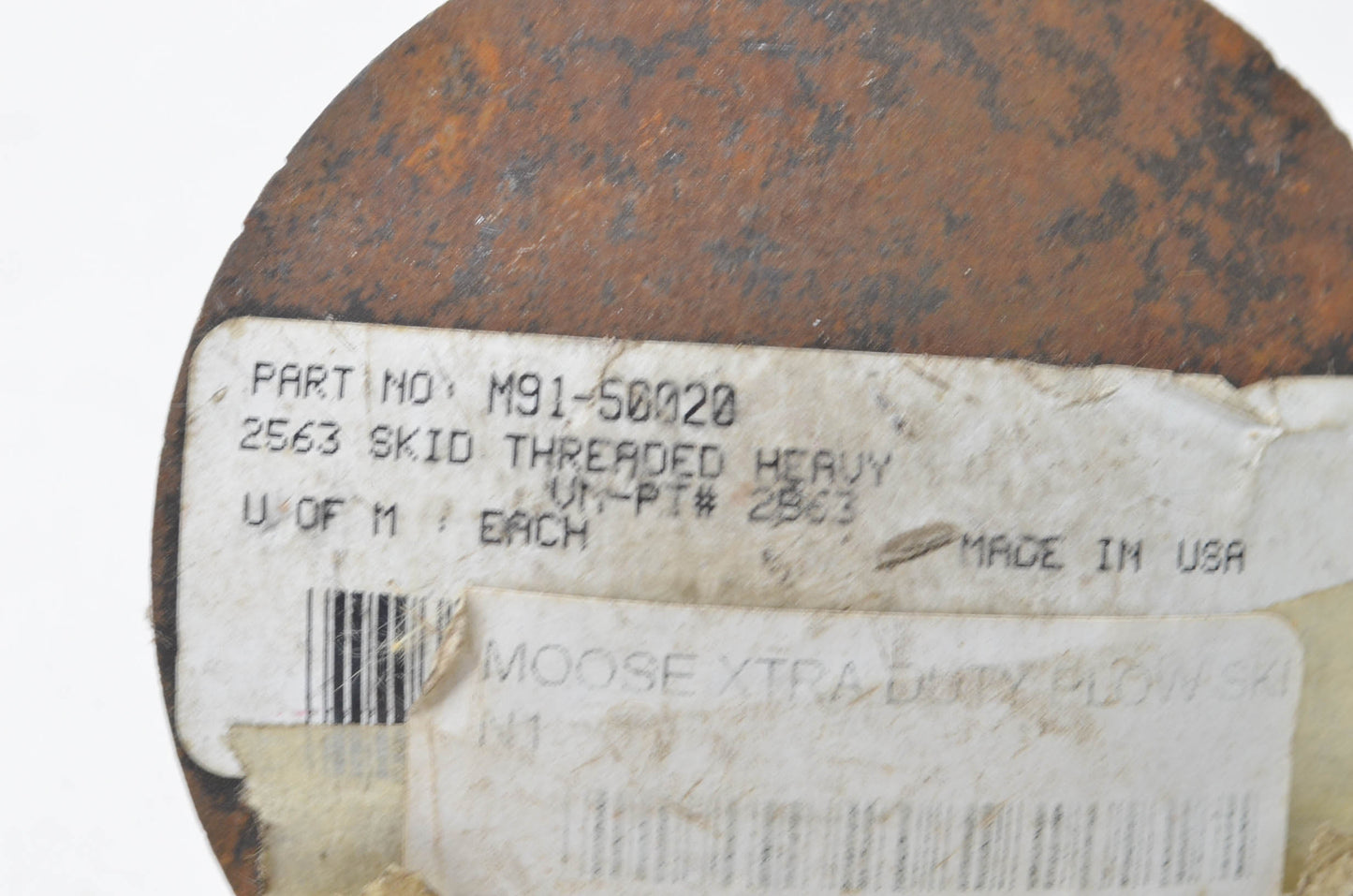 Heavy Duty Plow Skid Shoe Bolt NOS