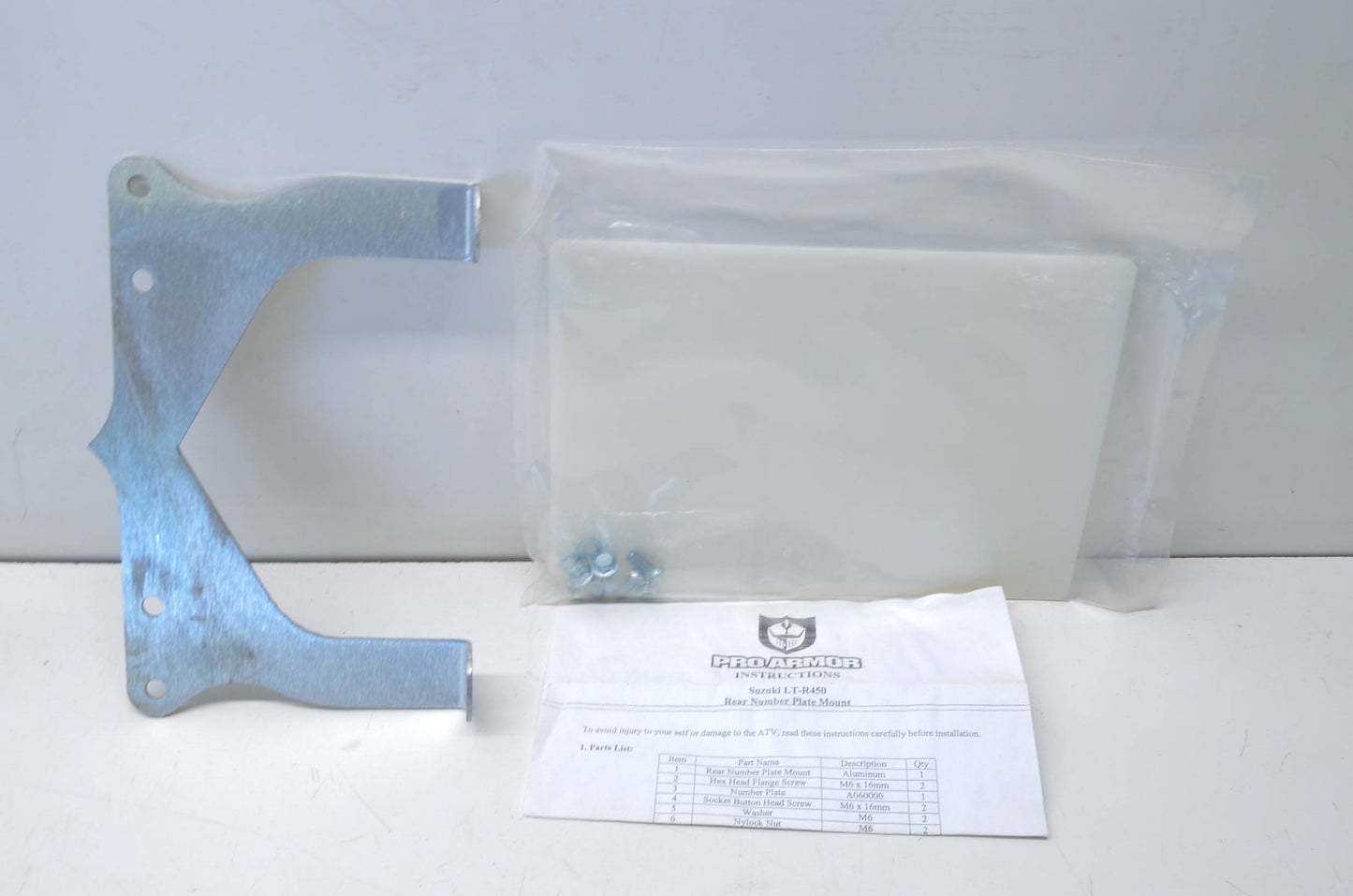 Suzuki LTR450 Rear Number Plate Mount Kit NOS