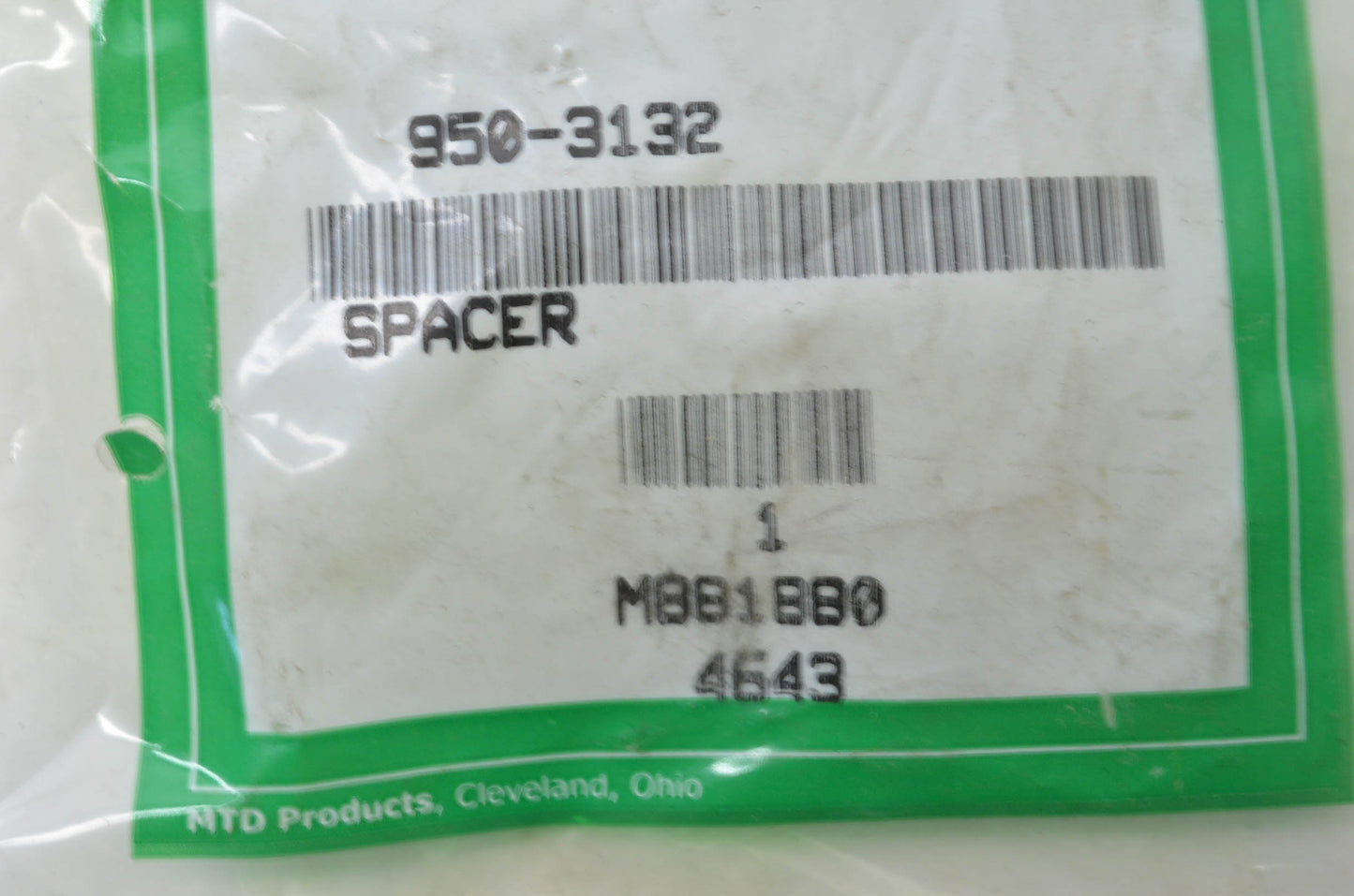New OEM MTD Spacer NOS