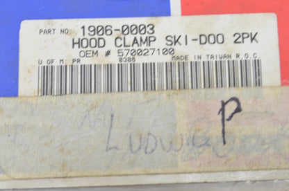 Parts Unlimited 1906-0003 Rubber Hood Clamp Qty 2 NOS