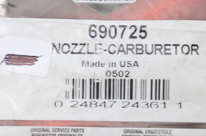 OEM Briggs & Stratton 690725 Carburetor Nozzle NOS