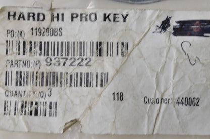 Toro 937222 Hard Hi Pro Key Qty 3 NOS