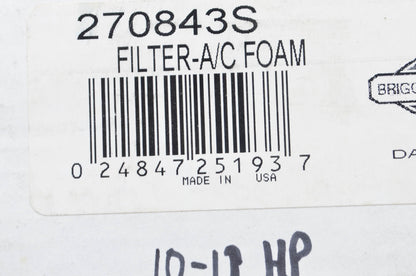 OEM Briggs & Stratton 270843S Air Filter Foam NOS