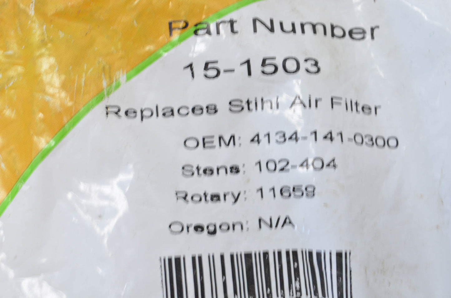 Dealer's Choice 15-1503, 4134-141-0300, 102-404 Blue Air Filter NOS