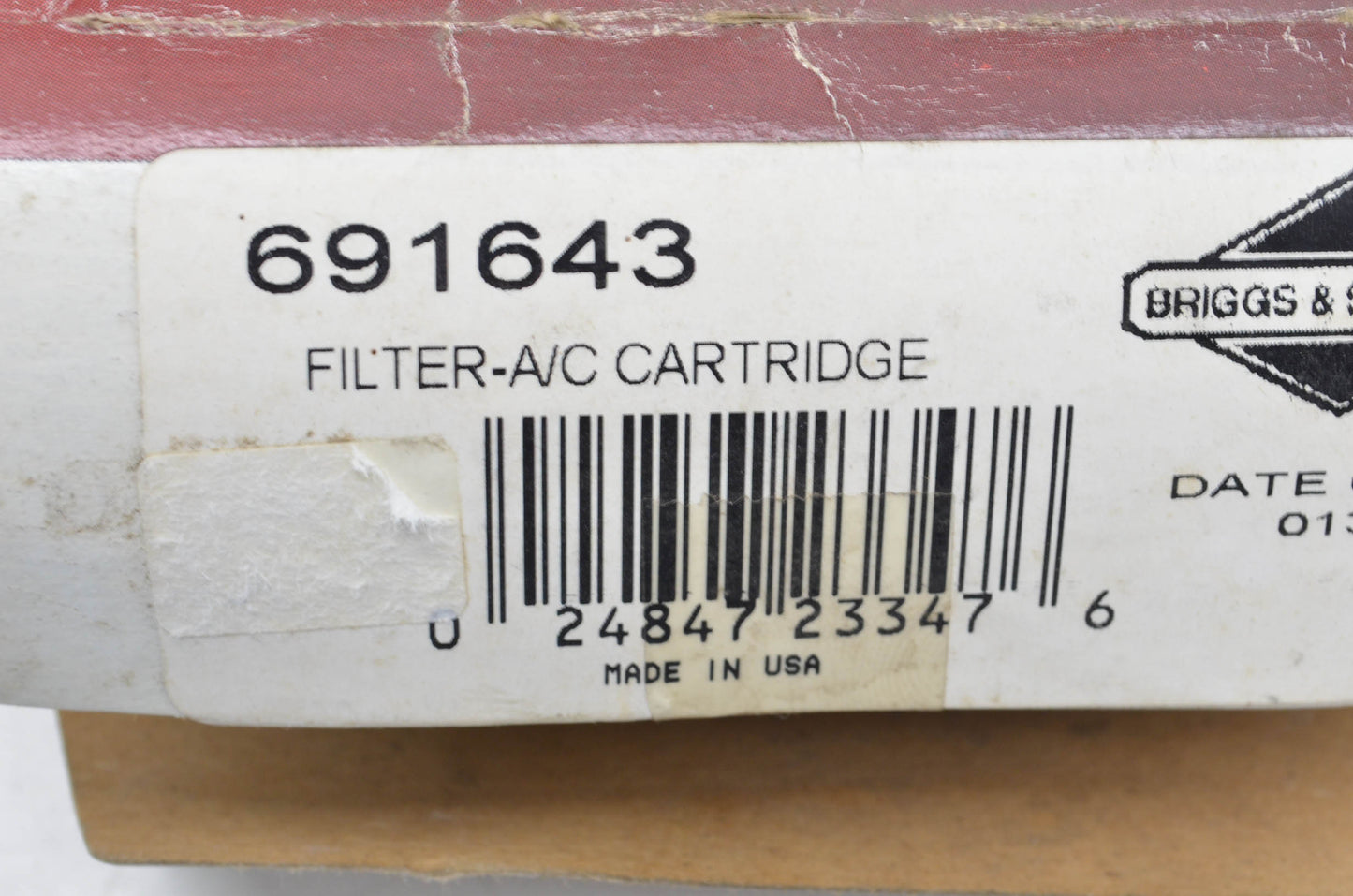 Briggs & Stratton 691643 Air Filter NOS