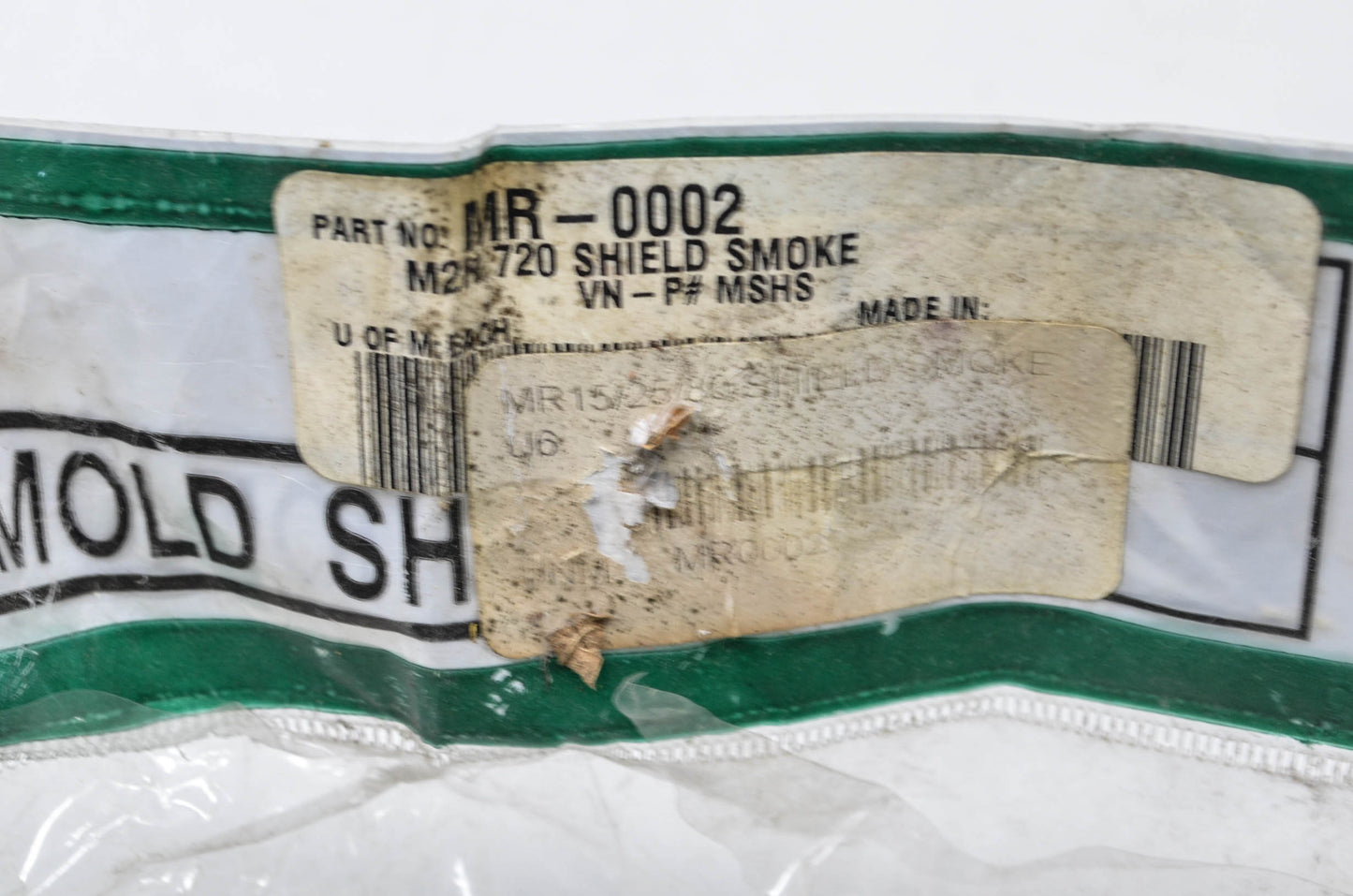 Aftermarket MR-0002, M2R 720 Injection Mold Clear Face Shield NOS