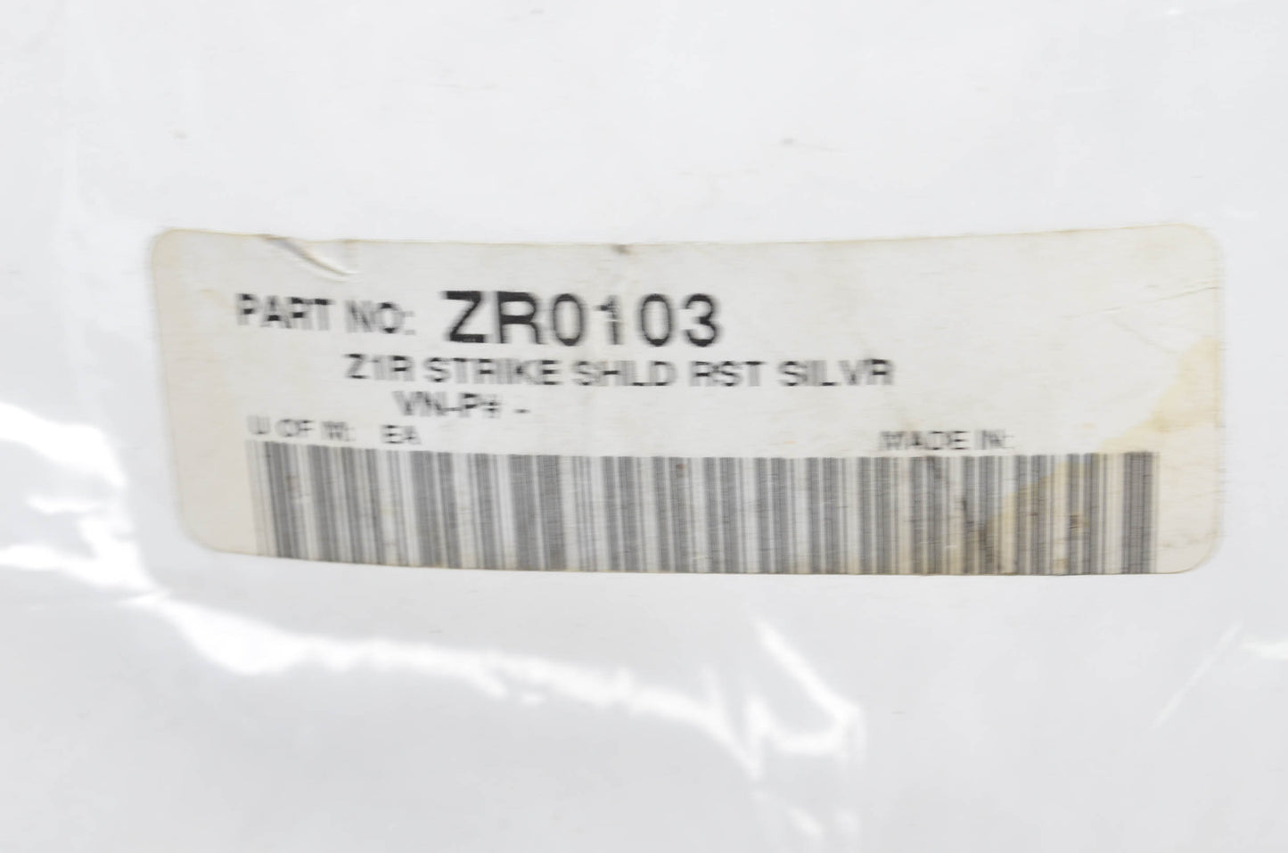 Z1R ZR0103 Strike Silver Face Shield NOS