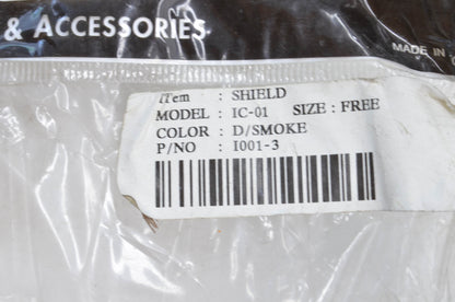 New Icon IC-01 Free Size Smoke Face Lens NOS