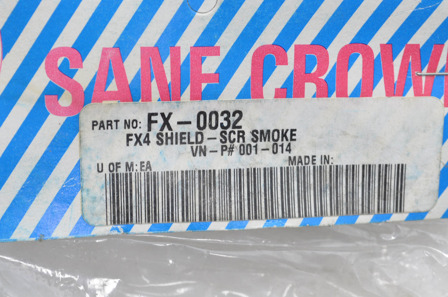 AFX FX-0032 FX4 Smoke Face Shield NOS