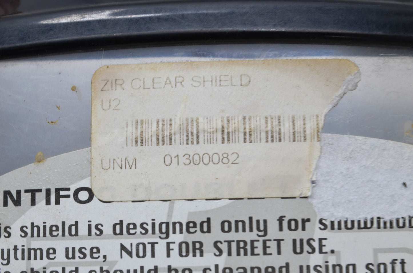 Z1R 1300082 Anti Fog Clear Face Shield Medium NOS