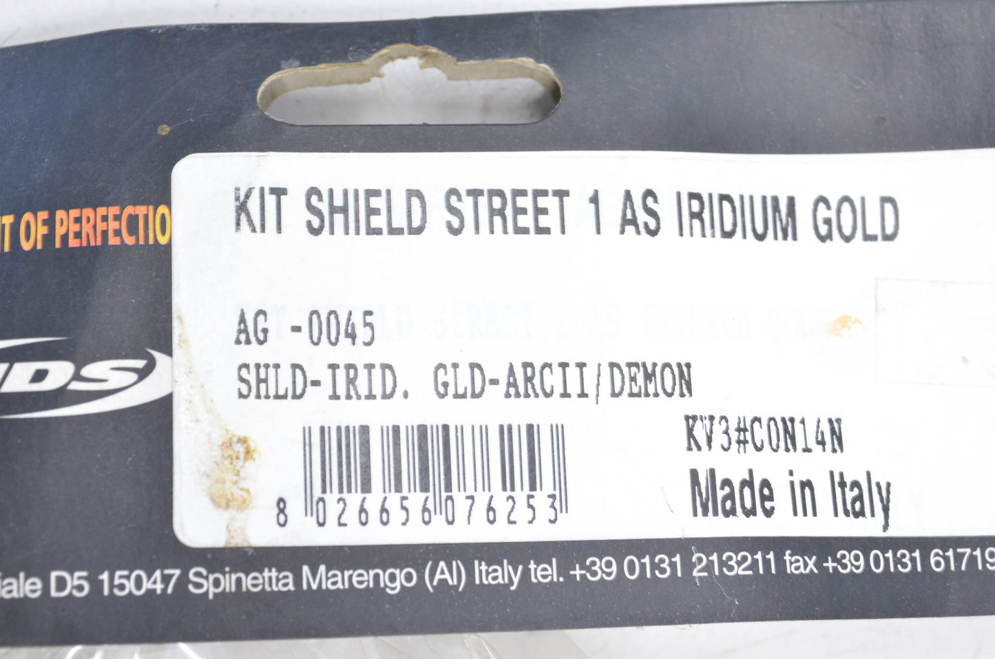 AGV AG-0045 Iridium Blue Arcii-Demon Face Shield NOS