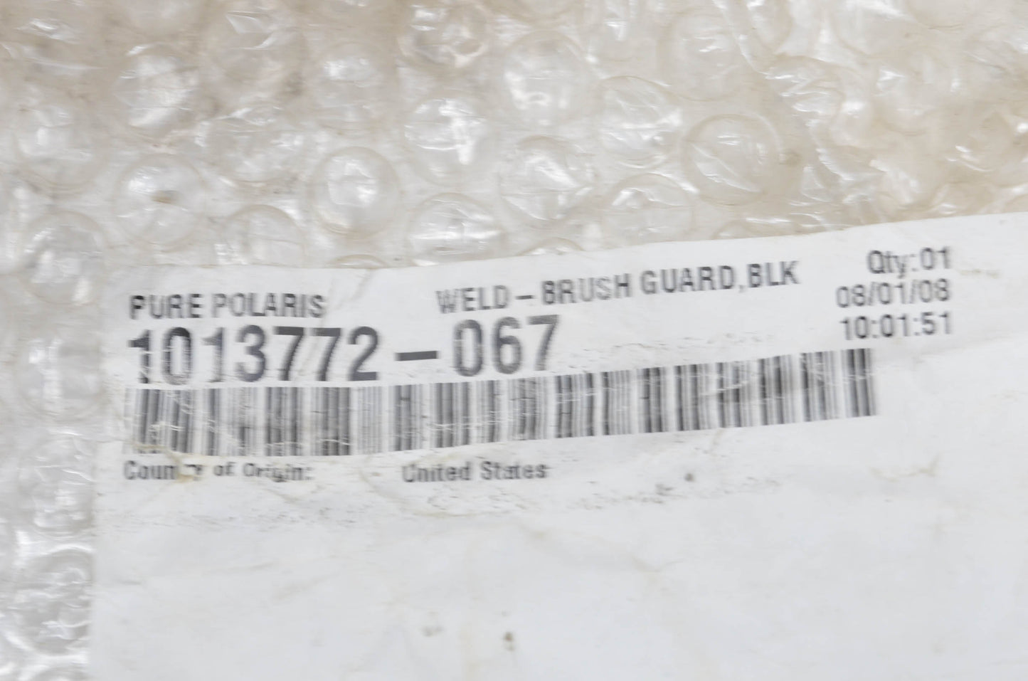 Black Brush Guard Weld NOS