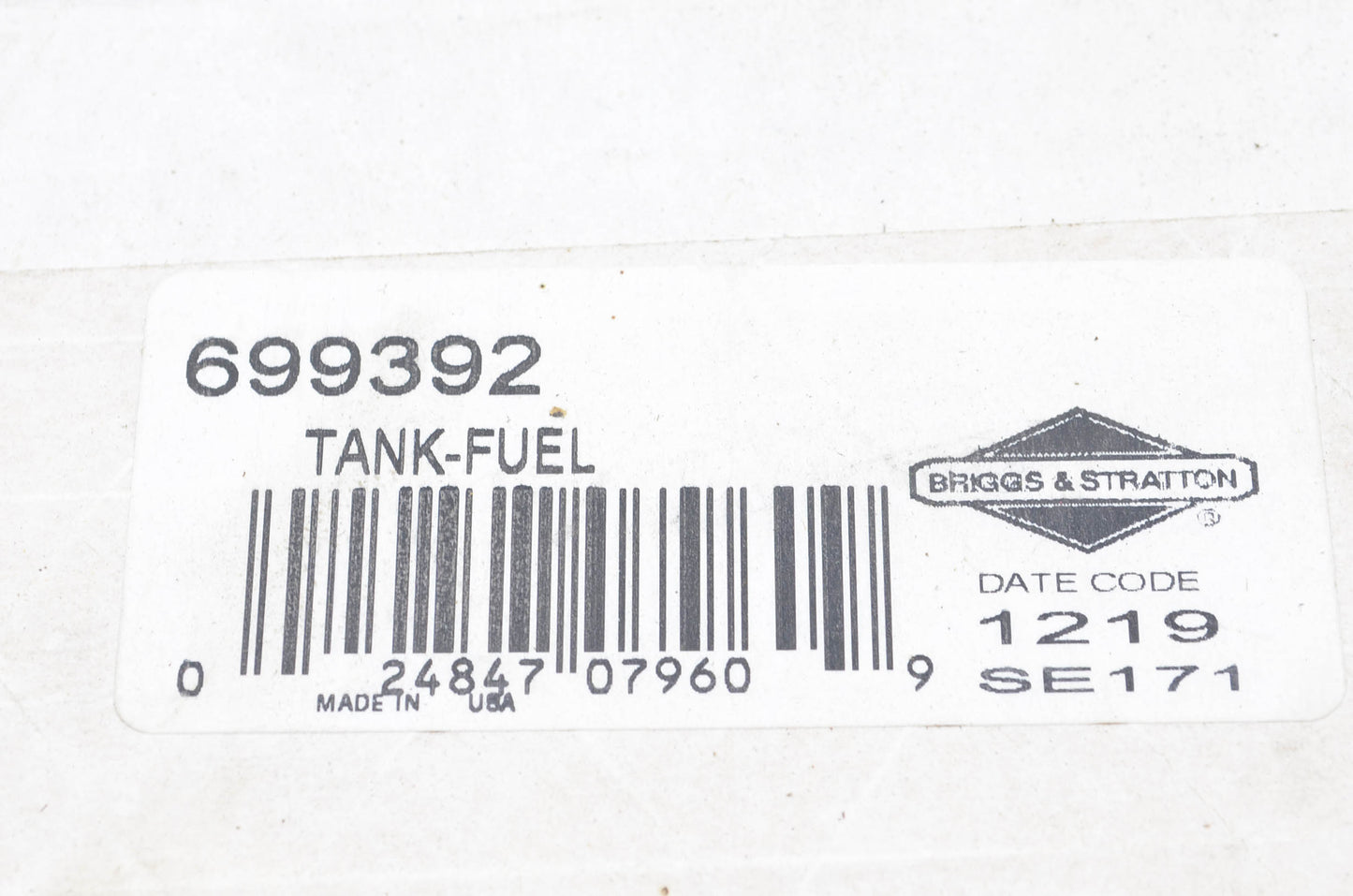 New OEM Briggs & Stratton Fuel Tank NOS