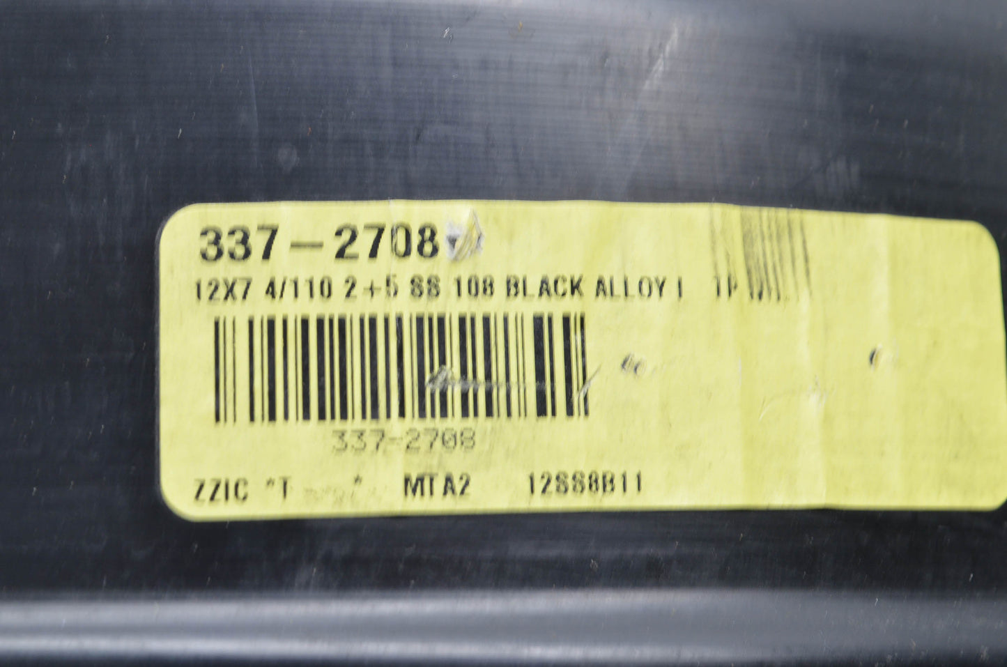 12X7 4/110 2+5 SS 108 Black Alloy Wheel Rim