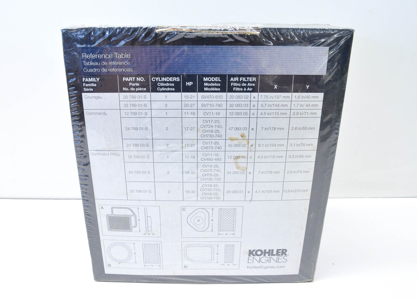 Kohler 2478901-S Command 17-27 Hp Engine Maintenance Kit
