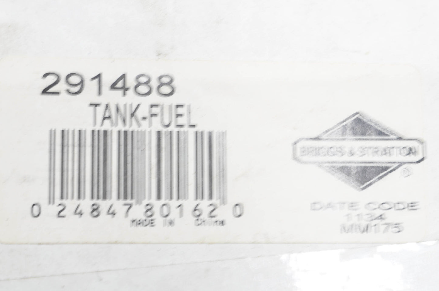 New OEM Briggs & Stratton Fuel Tank Assembly NOS