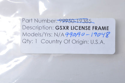 GSXR License Plate Frame NOS