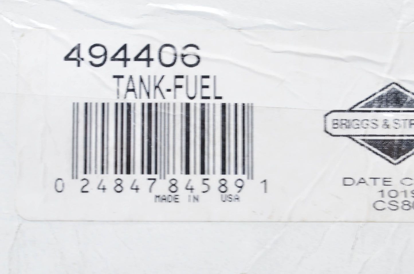 New OEM Briggs & Stratton Gas Fuel Tank NOS