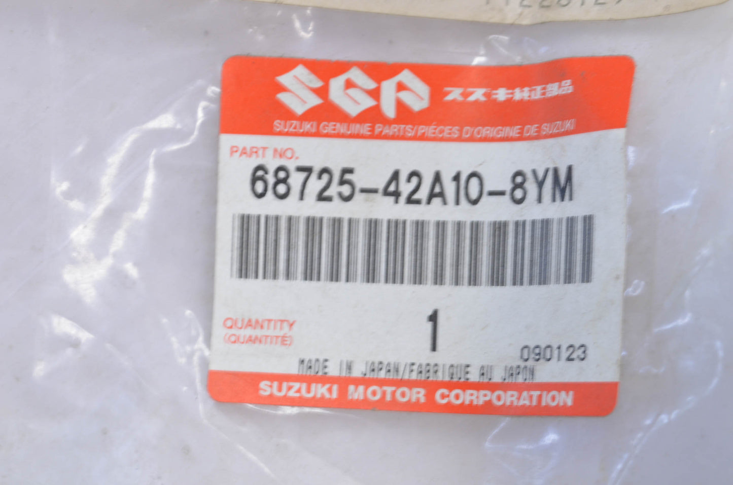 OEM Suzuki 68725-42A10-8YM 2006-2009 DR200SE Decal NOS
