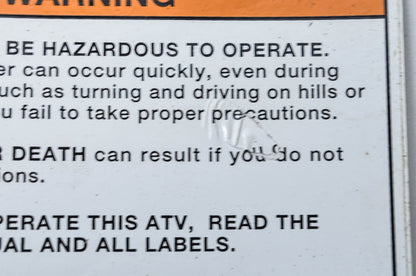 OEM Kawasaki 56040-1256 Warning Label NOS