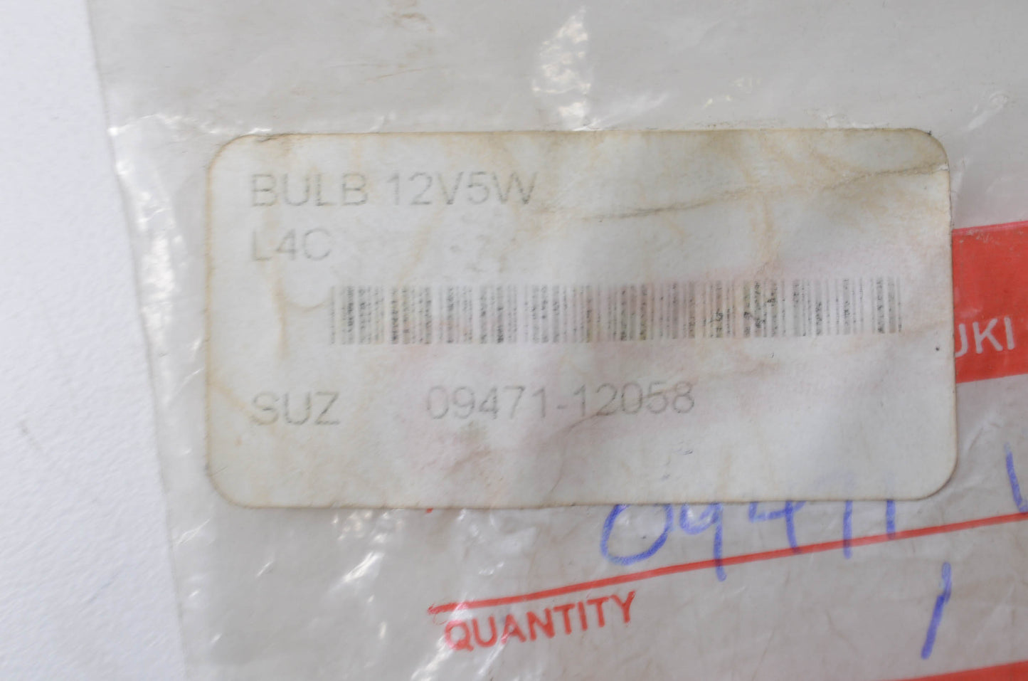 OEM Suzuki 09471-12058 Bulb 12V5W NOS