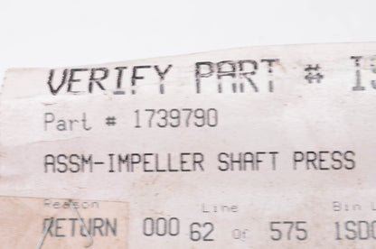 Impeller Shaft Assembly NOS