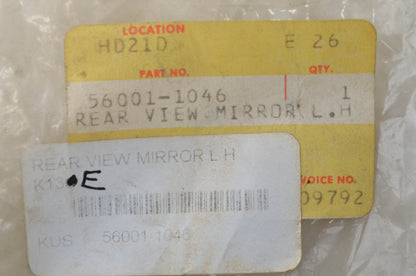 OEM Kawasaki 56001-1046 Left Rear View Mirror NOS